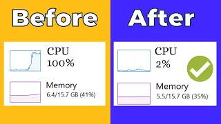 How To Fix High Ram Memory Cpu Disk Usage On Windows 11 10